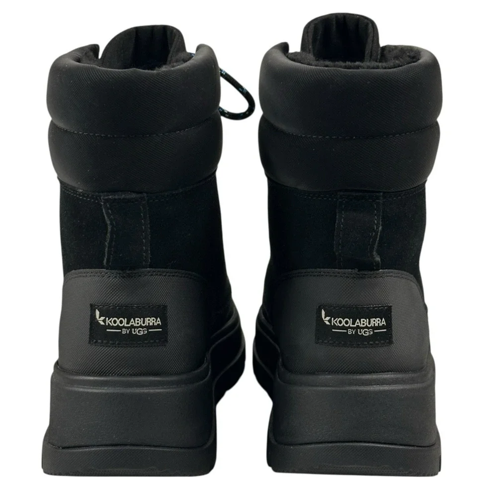 Koolaburra by UGG Deza Lace-Up Utility Boots Womens Sz. 9 Black Suede New $120
